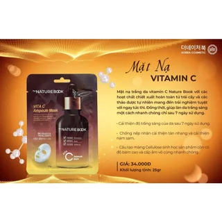 Mặt nạ Vitamin C Nature Book (NHẬP KHẨU CHÍNH HÃNG) Bạn đặt hàng với lòng tin, tôi duy trì nhờ chất lượng !