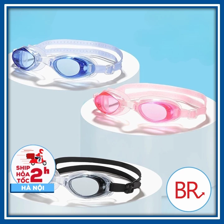 Kính bơi trẻ em gọng silicon chống nước bảo vệ mắt cho bé - Kính bơi cho bé chống tia UV chống lóa dây cao su chặt 02249
