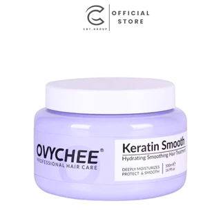 Kem xả ủ tóc ovychee Keratin smooth hydrating smoothing hair treatment siêu phục hồi tóc mềm mượt