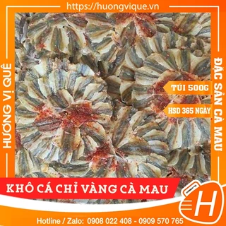 Khô Cá Chỉ Vàng Cà Mau - Túi Hút Chân Không 500g - Đặc Sản Cà Mau