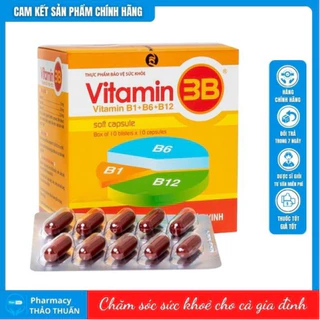 [Chính Hãng] Viên uống bổ sung Vitamin 3B Phúc Vinh (B1- B6- B12) hộp 100 viên