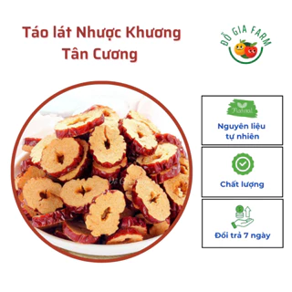 Táo lát Nhược Khương Tân Cương loại 1 ngon, ngọt, thơm, giòn, không kèm vị đắng dogiafarm - gói 100gr