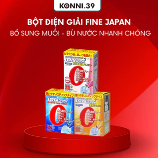 Bột điện giải ION DRINK FINE JAPAN bổ sung đường muối cho cơ thể bù nước bù khoáng hấp thu nhanh Nhật Bản 22 gói