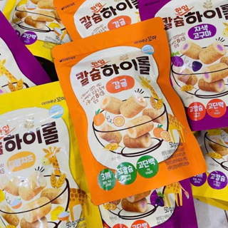 Bánh ngũ cốc cuộn Ivenet vị Quýt, Dâu, Phô mai Hàn Quốc bổ sung Canxi cho bé từ 8M+