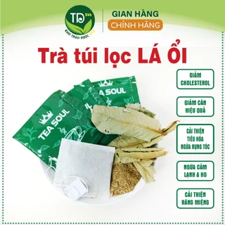 [40 gói] Trà lá ổi túi lọc, giảm cân, giảm cholesterol, trợ tiêu hóa, cảm lạnh & ho, cải thiện sức khỏe răng miệng