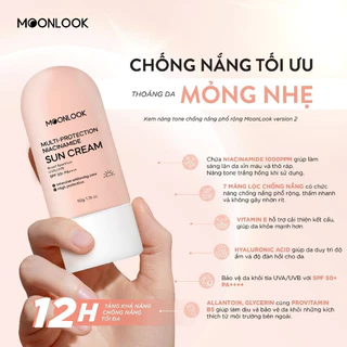 Kem Chống Moonlook nâng tông dưỡng trắng chống Nắng Bảo Vệ Dưỡng Da 50g trắng tự nhiên