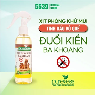 Bình xịt phòng đuổi kiến ba khoang tinh dầu vỏ quế khử mùi đuổi côn trùng Purevess 200 ml – Shop 5539