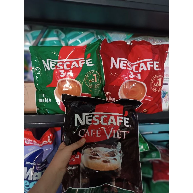 Cafê Nescafé xanh _Đỏ _Đen date xa