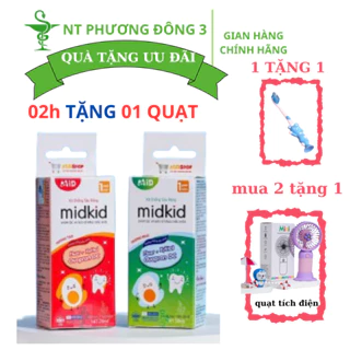 [2h tặng quạt tích điện] Combo 2 hộp xịt chống sâu răng Midkid