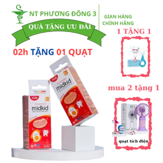 ( tặng bàn chải u hoặc quạt)  Xịt chống sâu răng MIDKID cho bé an toàn cho bé răng ô vàng,từ 1 tuổi,chính hãng, vị táo