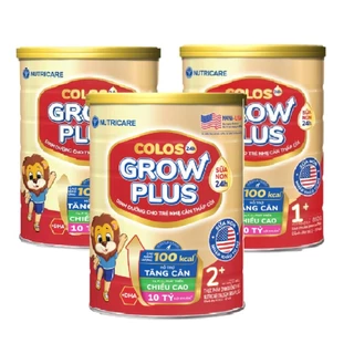 (Mẫu mới nhất + quà) Sữa Bột Nutricare Colos 24h Grow Plus 0/1/2+ 800g/850g