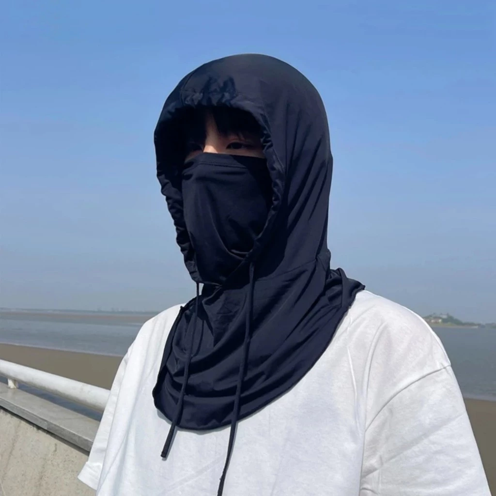 Mũ Trùm Đầu Kèm Khẩu Trang đa năng Nam Nữ - Nón Che Nắng Chống Tia UV Có Dây Rút kiểu ninja