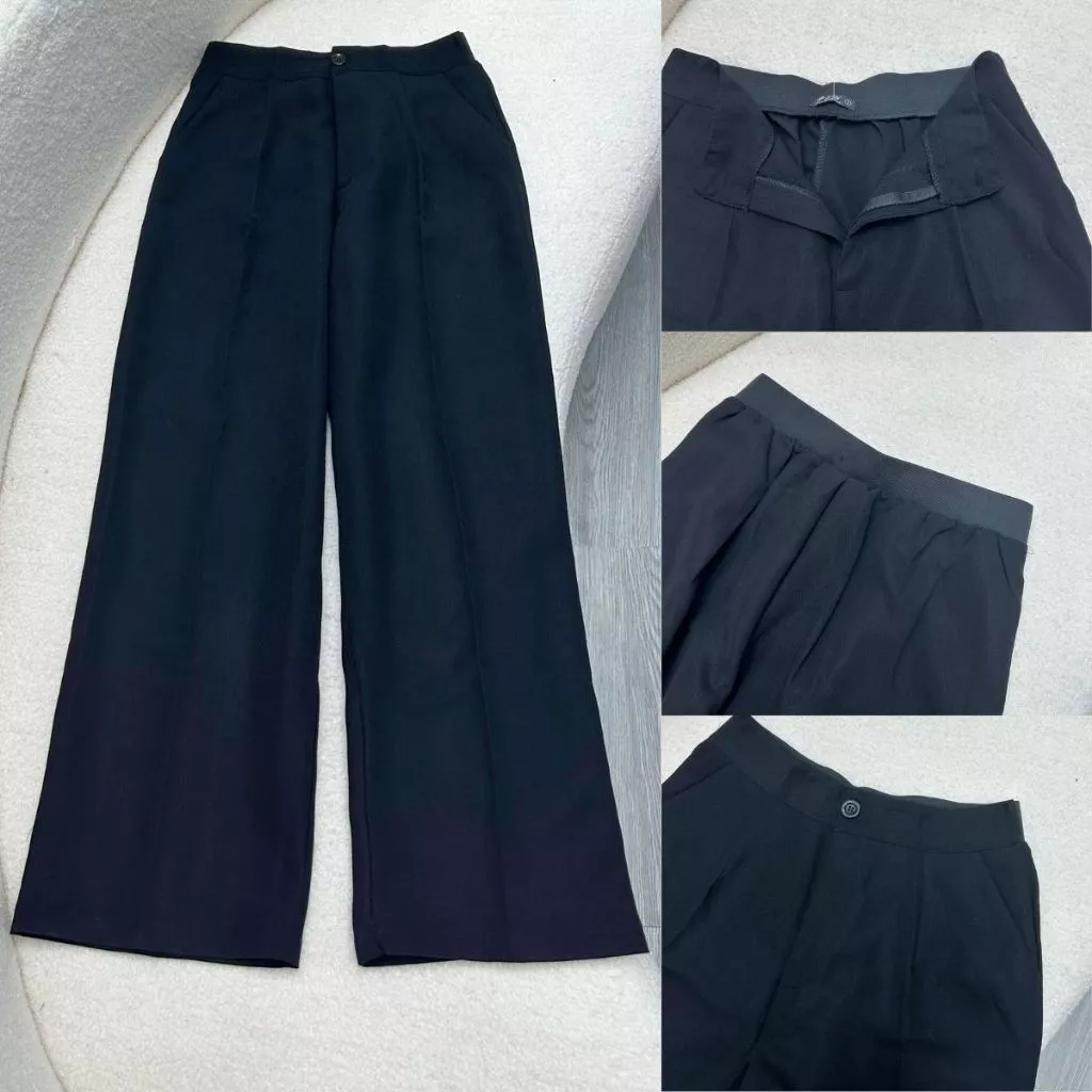 Quần Suông Dài Bigsize Nữ Ống Rộng Che Khuyết Điểm Vải Tuyết Mưa Thời Trang Cá Tính Năng Động QS