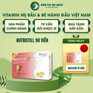 Vitamin bầu Nutristill 90 hộp 90 viên, bổ sung vitamin tổng hợp cho phụ nữ có thai, phụ nữ sau sinh, từ Italy [MẸ AKAY]