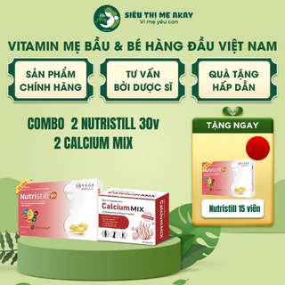 [2 tháng] Combo vitamin bầu và canxi cải tiến cung cấp đủ vitamin và canxi cho mẹ bầu và mẹ sau sinh - Mẹ Akay