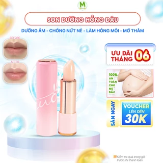 [Không chất bảo quản] Son Dưỡng Hồng Dâu Lành Tính Cho Bà Bầu - GUO Rose Touch Lip Balm 5gr