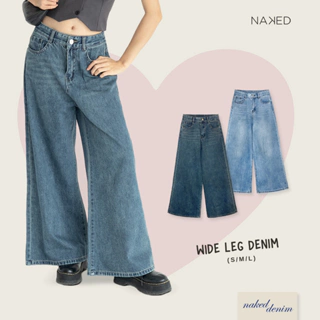 Quần bò ống xòe rộng NAKED by V - Wide Leg Denim