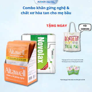 Combo khăn gừng nghệ, ống chất xơ hòa tan cho giúp vệ sinh cơ thể và giảm tình trạng táo bón