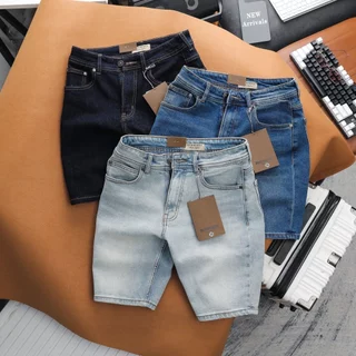 Quần Short Jean Nam BBR, Form Slim-Fit, vải jean chính phẩm, co giãn nhẹ nhàng, Hàng VNXK - SB32