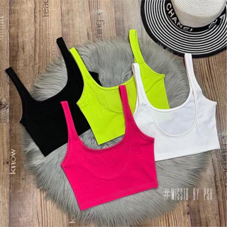 Áo 2 dây croptop hở lưng cổ u