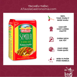 Bột Semolina dạng mịn DIVELLA gói 5Kg chuyên làm pasta tươi [Bột Semola Chính Hãng Italia]