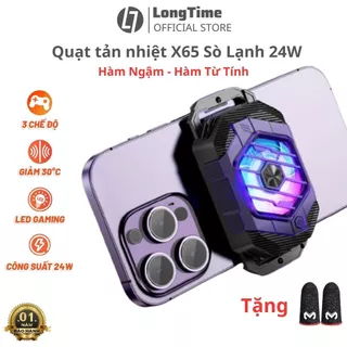 Quạt tản nhiệt điện thoại sò lạnh Memo X65 / X65A  / Dl05 từ tính đèn led RGB công suất 24W làm lạnh siêu nhanh