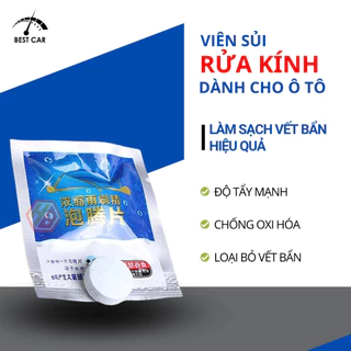 Combo 10 Viên Sủi Rửa Kính Xe Ô tô - Viên Pha Nước Rửa Kính Xe - Làm Sạch Vết Bẩn Trên Kính -1Viên = 4 Lit