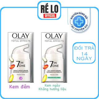 Kem Dưỡng Olay Total Effects 7 In 1 Ngày và Đêm Dưỡng Da, Tái Tạo Và Làm Đẹp Da Một Cách Tối Ưu, Chống Lão Hóa