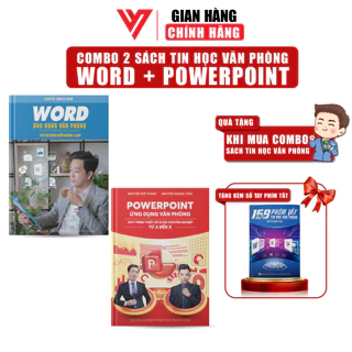 Combo 2 Sách Word - Power Point ĐÀO TẠO TIN HỌC Ứng Dụng Văn Phòng Kèm Video Khóa Học Online