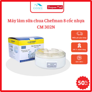 Máy làm sữa chua Chefman 8 cốc nhựa CM 302N, an toàn tiện lợi, bảo hành 12 tháng