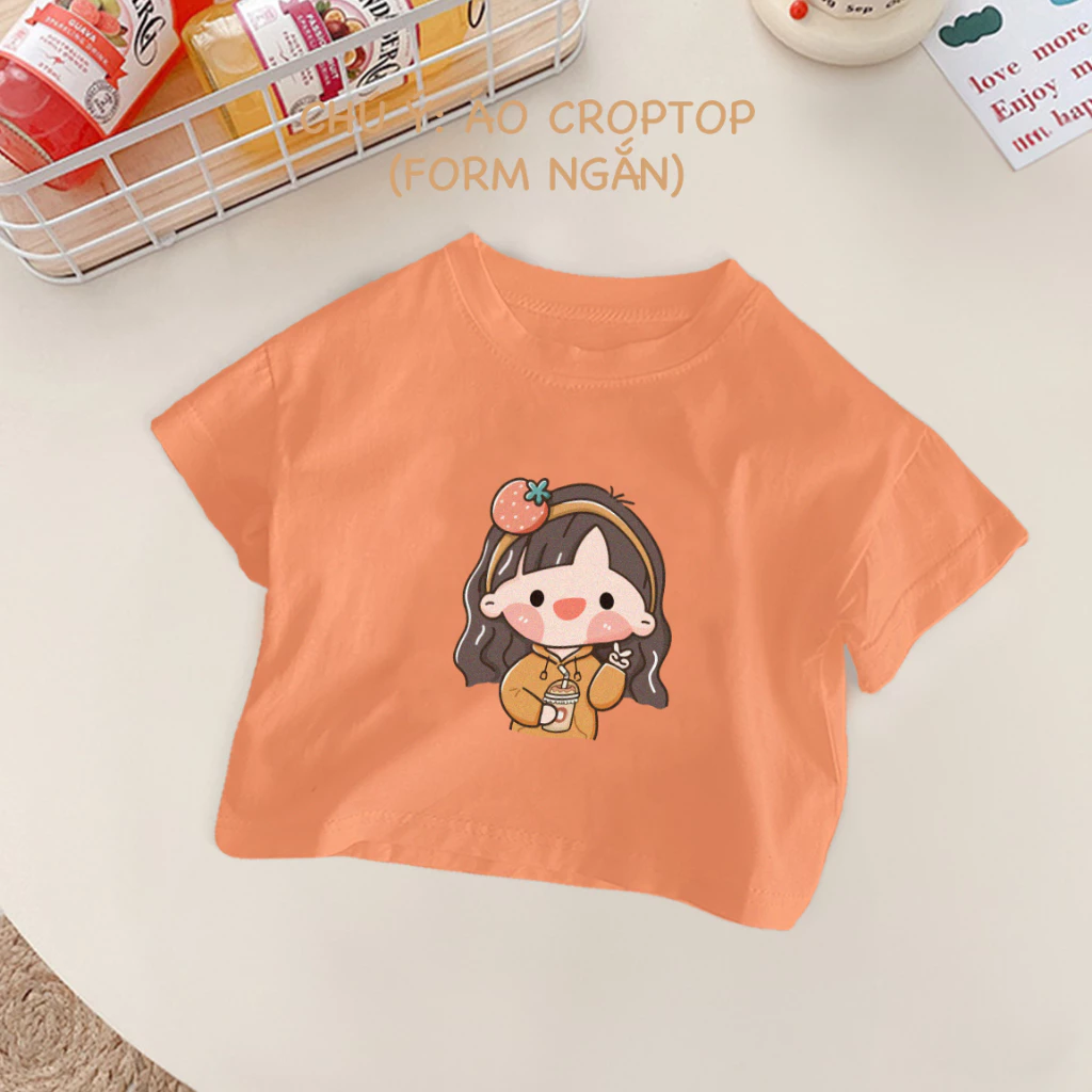 Áo thun CROPTOP bé gái, áo CROPTOP bé gái Elio từ 10kg đến 30kg CROPTOP28