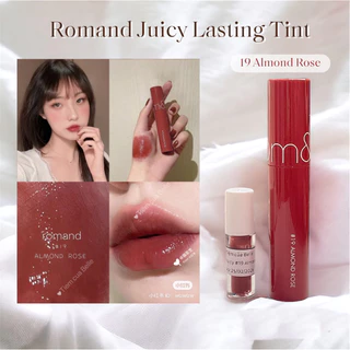 [SON CHIẾT][19 ALMOND ROSE] Son Tint Bóng, Siêu Lì, Căng Mọng Hàn Quốc Romand Juicy Lasting Tint