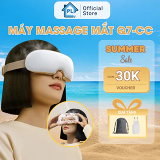 Máy massage phun sương, chườm ấm kết nối bluetooth, massage rung bấm huyệt giúp cải thiện sức khỏe đôi mắt