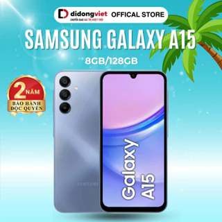 Điện thoại Samsung Galaxy A15 8GB | 128GB - Chip Mediatek Helio G99 | Màn hình 6.5'' 90Hz - BH 2 năm Di Động Việt