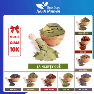 Lá nguyệt quế 100g, Bay leaf và 20 loại gia vị tây (hương thảo, húng quế, kinh giới tây) - Thảo Dược Hạnh Nguyên