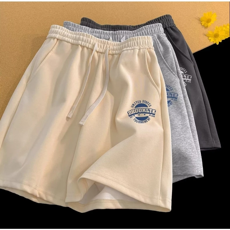 Quần đùi short nam nữ unisex-BROOKLYN- chất liệu umi dày dặn thoáng mát form chuẩn - Maylinh shop