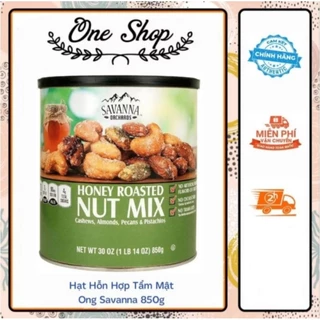 (Date T1/26) Hạt Hỗn Hợp Tẩm Mật Ong Savanna Orchards Honey Roasted Nut Mix 850g của Mỹ