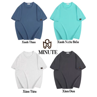 Áo thun phông trơn MINUTE 100% cotton tay lỡ form rộng oversize nam nữ Unisex