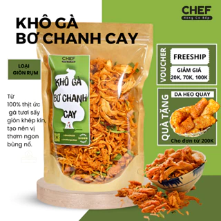 KHÔ GÀ LÁ CHANH loại GIÒN 500gr - Đồ ăn vặt ngon nhất do CHEF nấu