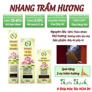 Nhang sạch nhang trầm hương Nhã Tâm 100% tự nhiên ít khói dùng trong nhà trong văn phòng máy lạnh