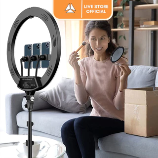 Đèn Livestream 33 54 56 cm RL22 cao cấp chụp ảnh quay video bán hàng, Đèn Tròn Ring Led spa makeup nhập khẩu mới 100%