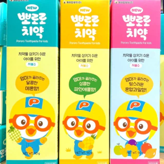 Kem đánh răng Pororo Hàn Quốc an toàn bé nuốt được dùng cho bé từ 2 tuổi trở lên