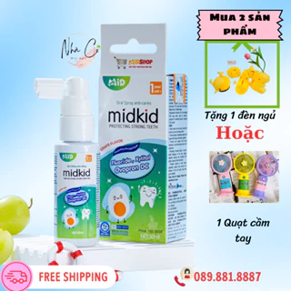 Xịt chống sâu răng Midkid an toàn nuốt được cho bé từ 1 tuổi