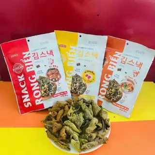 Combo 2 gói Snack Rong Biển da cá SanCy gói 25g - Vị Trứng Muối, BBQ và TomYum