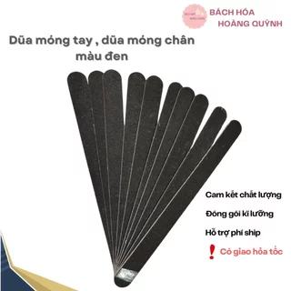 Combo 10 cây dũa móng tay,móng chân 2 mặt màu đen.