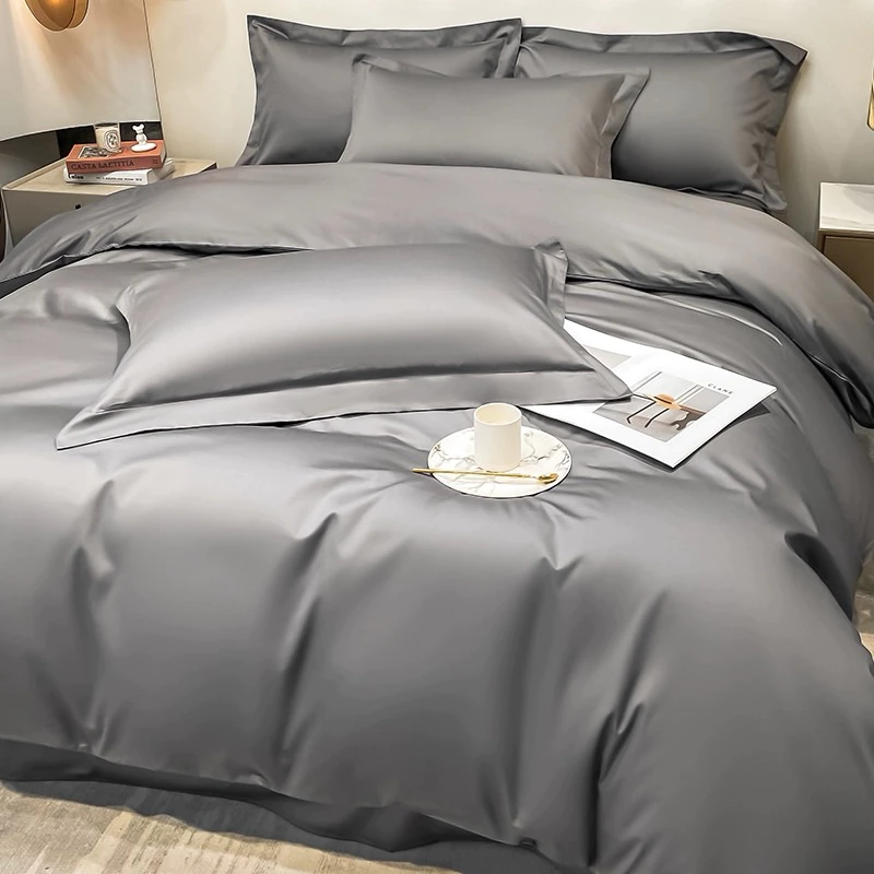 Vỏ chăn trơn lụa tencel 40s HINF BEDDING mềm mát có khoá kéo size 2mx2m3 hàng đẹp cao cấp hiện đại trẻ trung