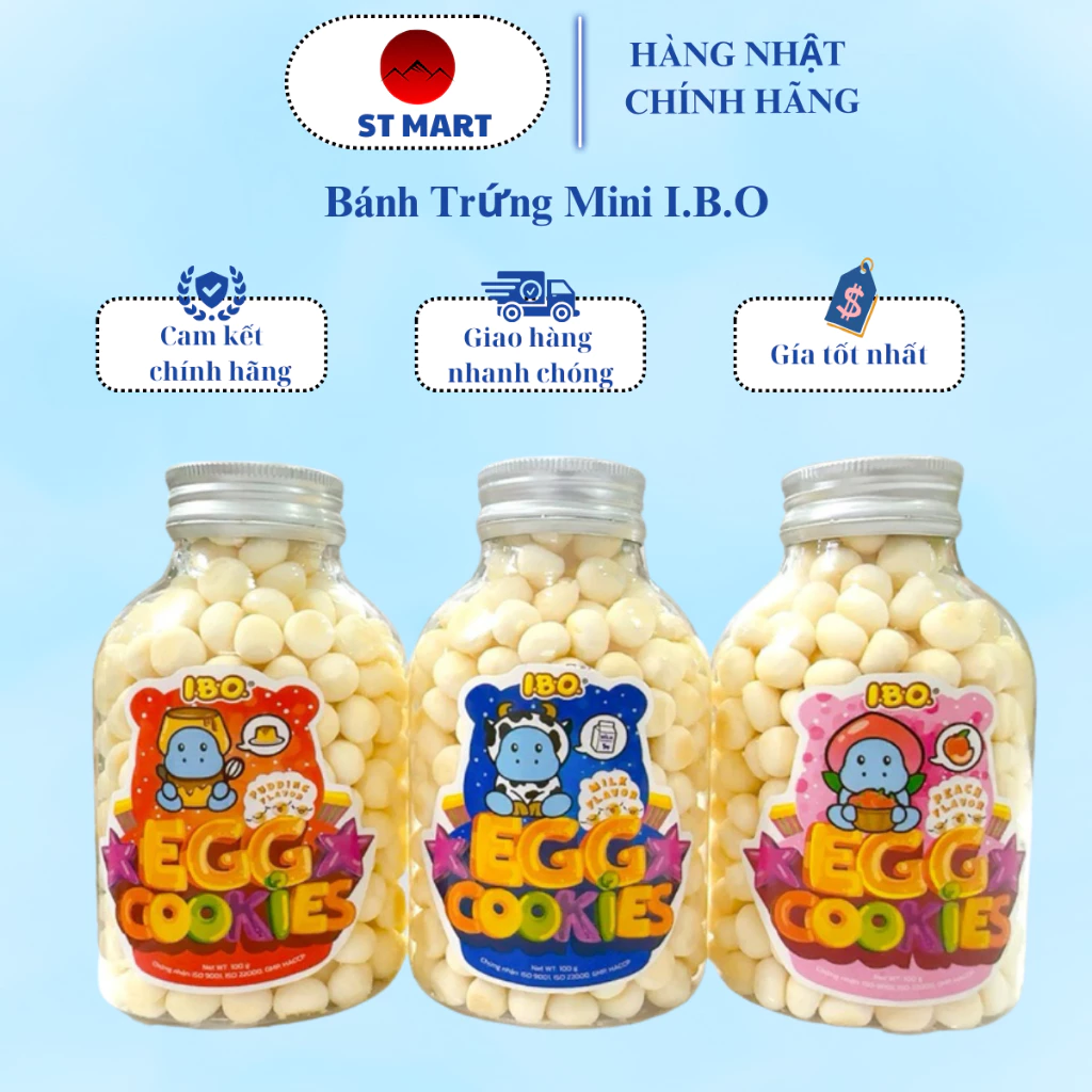 I.B.O Bánh Trứng Mini Vị Rau 100gr