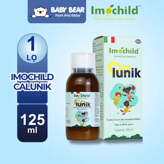 Siro Bổ Sung Canxi Imochild Calunik - D3K2 MK7, Chống Còi Xương, Tăng Chiều Cao Cho Trẻ, Xương Răng Chắc Khoẻ (125ml)