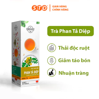 Trà Thảo Mộc PHAN TẢ DIỆP Vready, dạng túi lọc, giúp thải độc ruột, nhuận tràng, giảm táo bón, hộp 20 gói