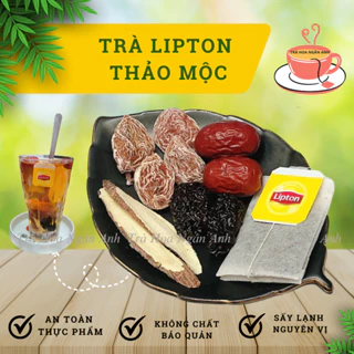 Trà Lipton thảo mộc cam thảo xí muội giải nhiệt mùa hè, thanh mát giúp ngủ ngon gói 24 gram Trà Hoa Ngân Anh